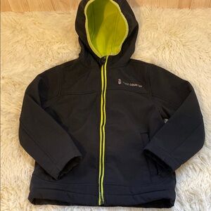 Boys Full Zip Stretch Soft Shell Hooded Jacket